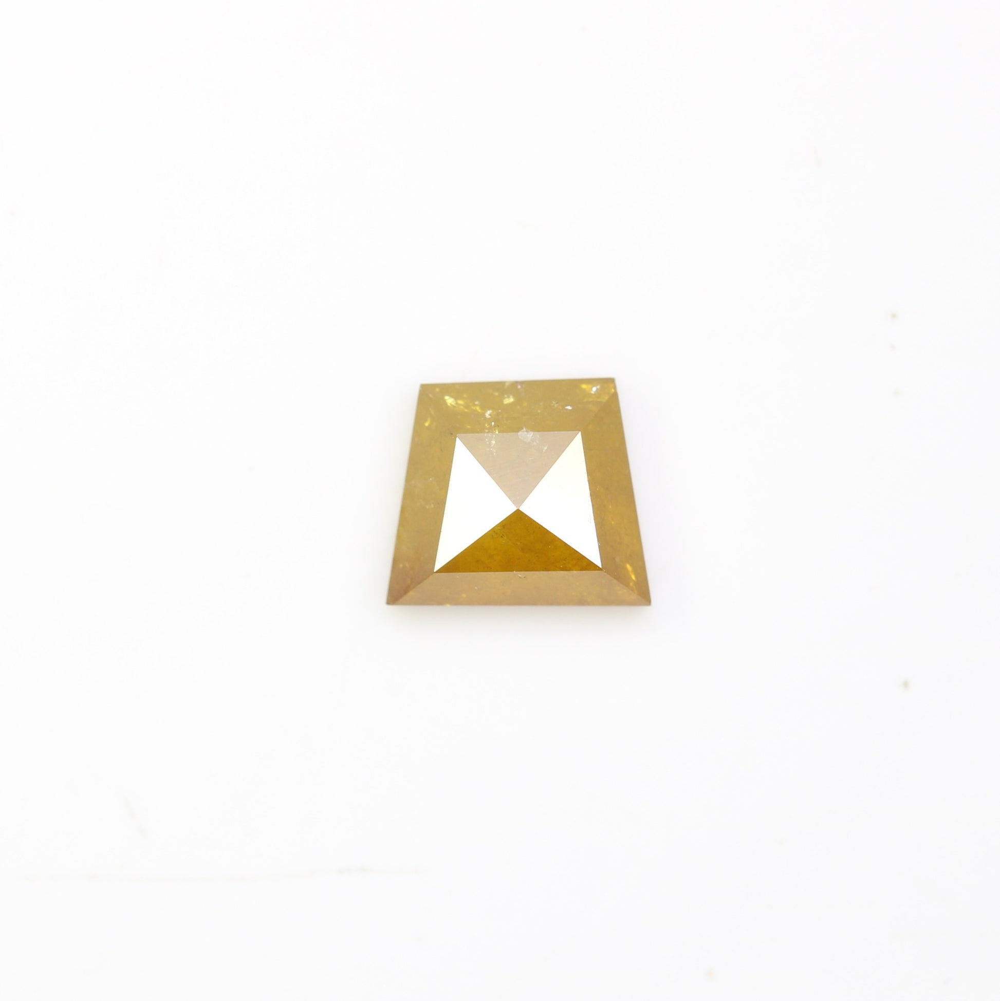1.16 CT 5.60 MM Polished Geometric Shape Fancy Yellow Diamond For Proposal Ring - JayKrishna Diamond