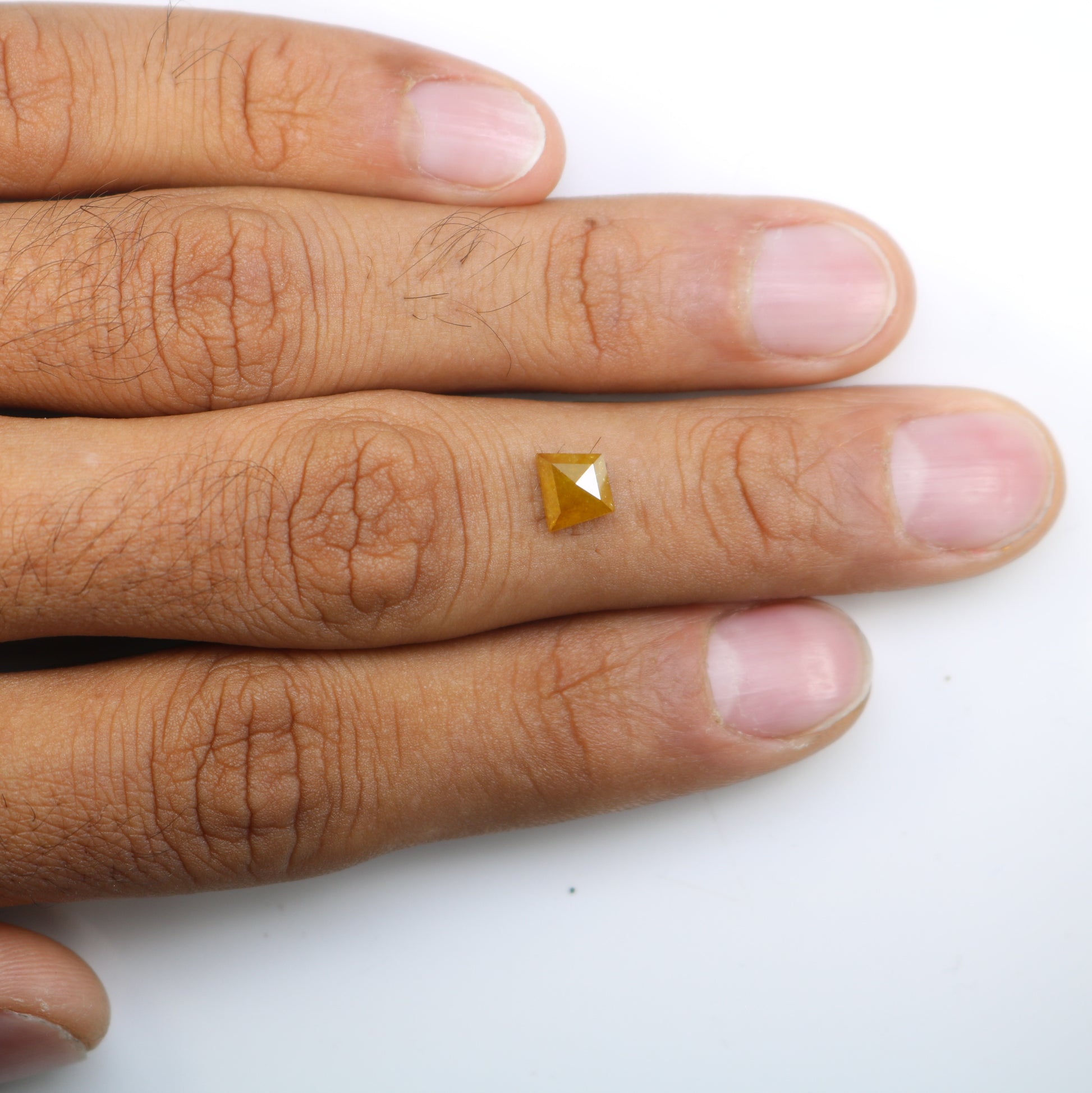 1.16 CT 5.60 MM Polished Geometric Shape Fancy Yellow Diamond For Proposal Ring - JayKrishna Diamond