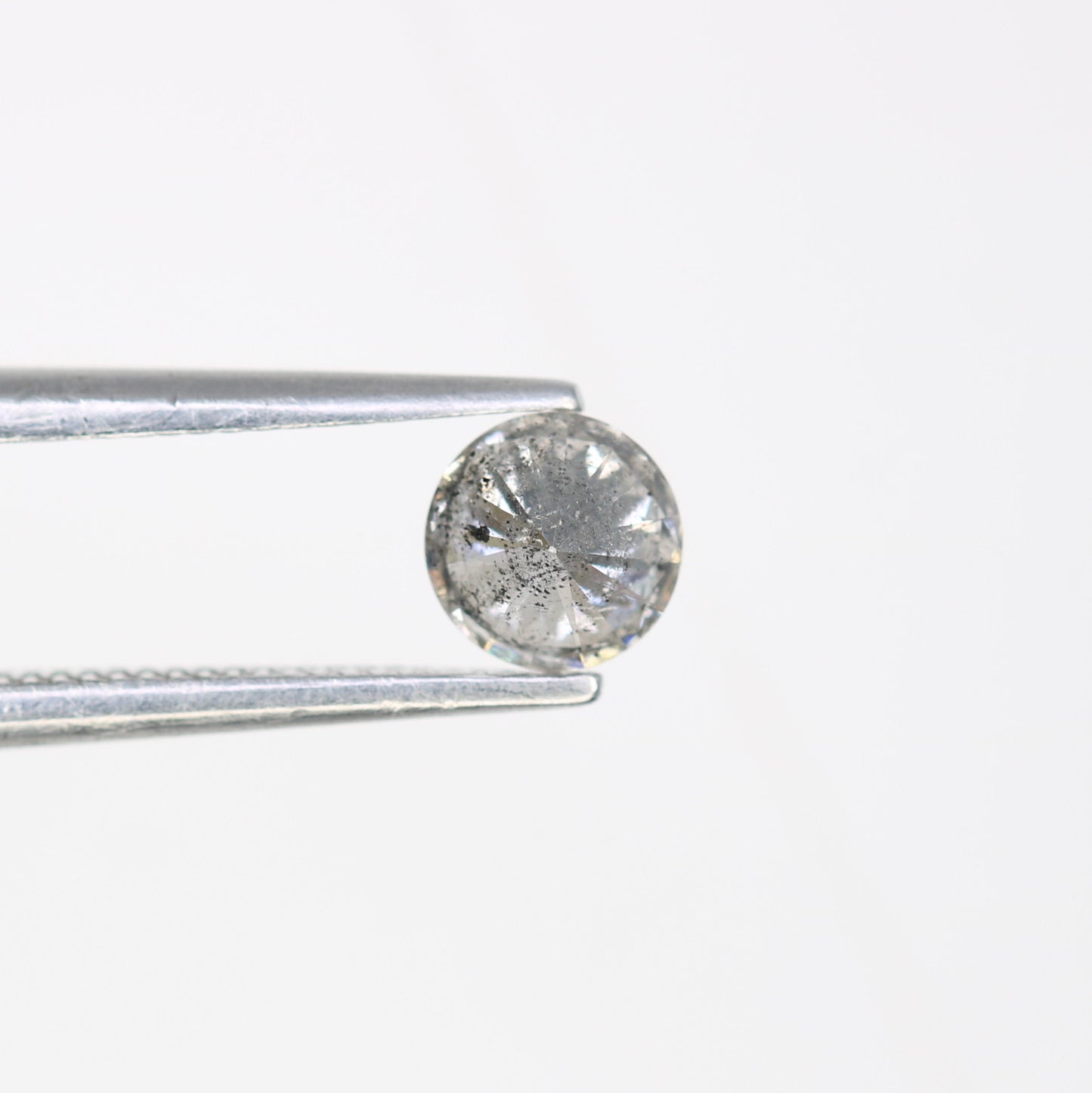0.38 CT Salt and Pepper Round Brilliant Cut 4.60 x 2.70 MM Natural Diamond for Custom Statement Rings, Unique Engagement Jewelry & Artisan Fine Jewelry - JayKrishna Diamond