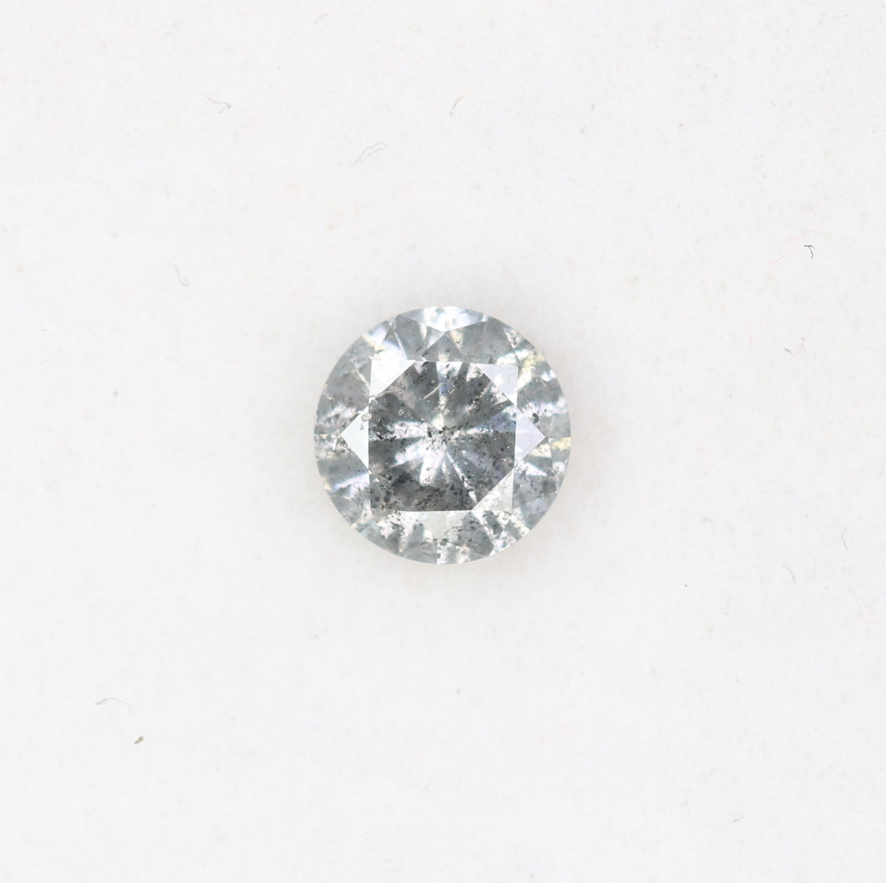 0.38 CT Salt and Pepper Round Brilliant Cut 4.60 x 2.70 MM Natural Diamond for Custom Statement Rings, Unique Engagement Jewelry & Artisan Fine Jewelry - JayKrishna Diamond