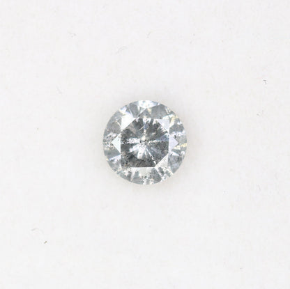 0.38 CT Salt and Pepper Round Brilliant Cut 4.60 x 2.70 MM Natural Diamond for Custom Statement Rings, Unique Engagement Jewelry & Artisan Fine Jewelry - JayKrishna Diamond