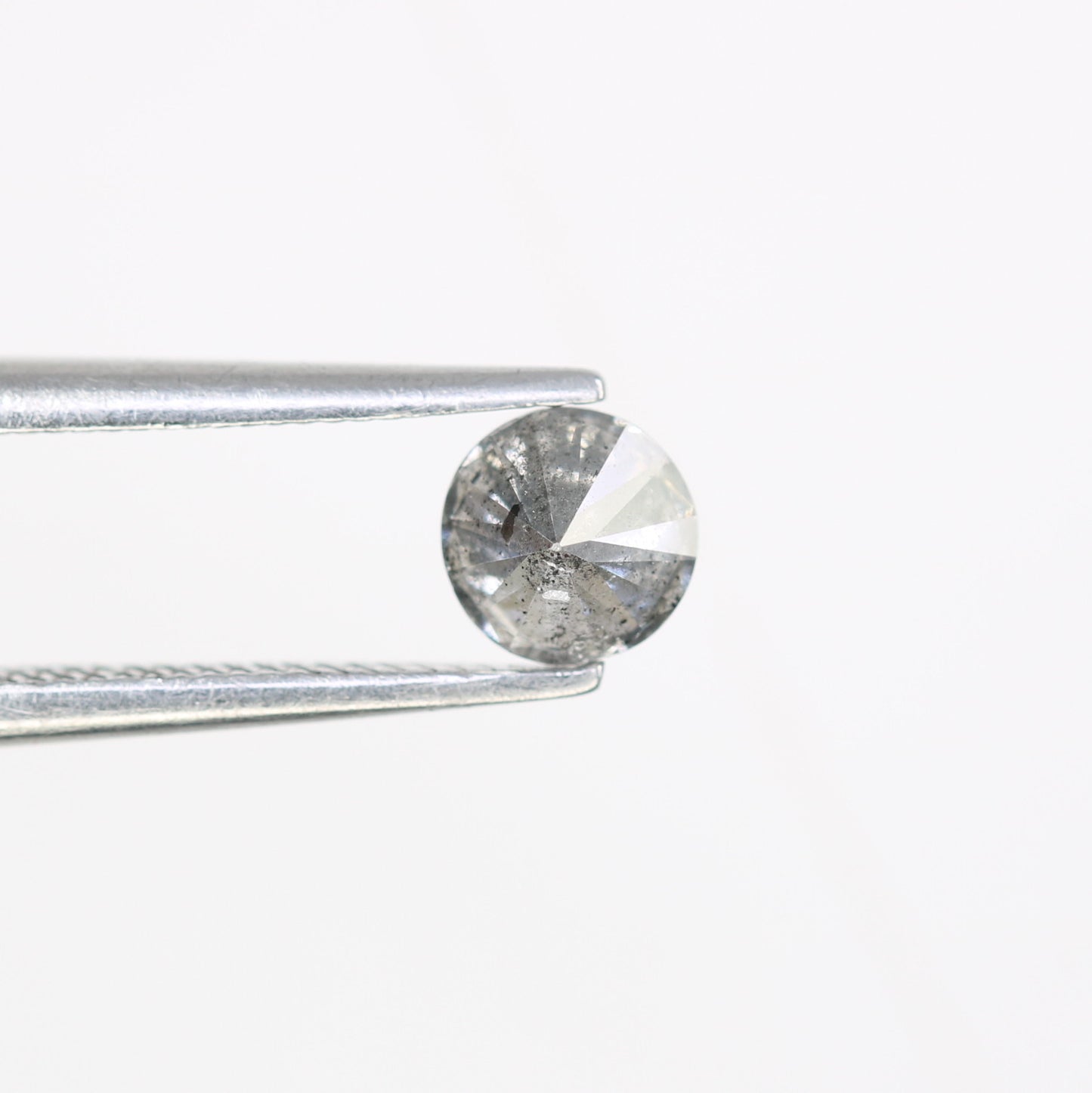 Unique 0.41 CT Salt & Pepper Round Brilliant Cut Diamond | Perfect for Promise Rings | 4.60 x 2.80 MM - JayKrishna Diamond