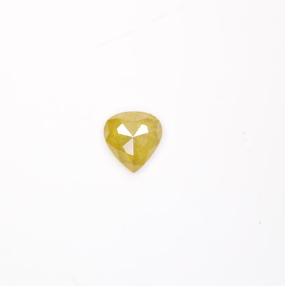 0.69 CT 6.10 MM Lovely Heart Shape Yellow Antique Diamond For Valentine Gift - JayKrishna Diamond