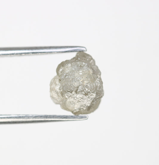 2.02 CT Raw Rough Irregular Cut Grey Natural Diamond For Engagement Ring - JayKrishna Diamond