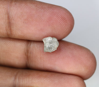 2.02 CT Raw Rough Irregular Cut Grey Natural Diamond For Engagement Ring - JayKrishna Diamond