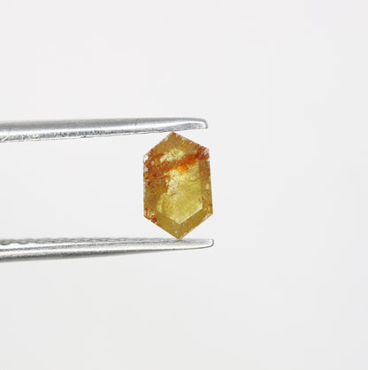 0.56 CT Fancy Yellow Elongated Hexagon Diamond – Stunning Loose Gem for Artisan Wedding Rings - JayKrishna Diamond
