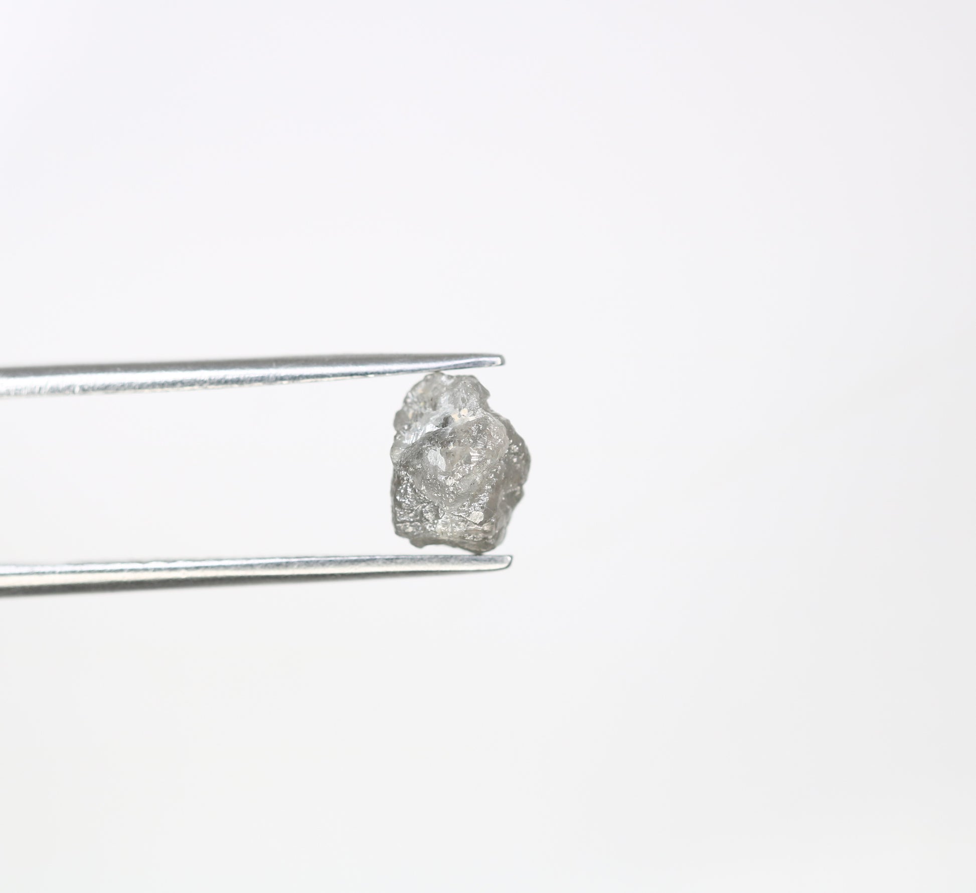 1.76 CT 7.60 MM Uncut Raw Rough Grey Natural Diamond For Engagement Ring - JayKrishna Diamond