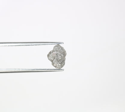 1.76 CT 7.60 MM Uncut Raw Rough Grey Natural Diamond For Engagement Ring - JayKrishna Diamond