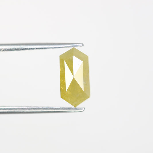 0.90 CT 8.90 MM Unique Yellow Elongated Hexagon Shape Diamond For Engagement Ring - JayKrishna Diamond