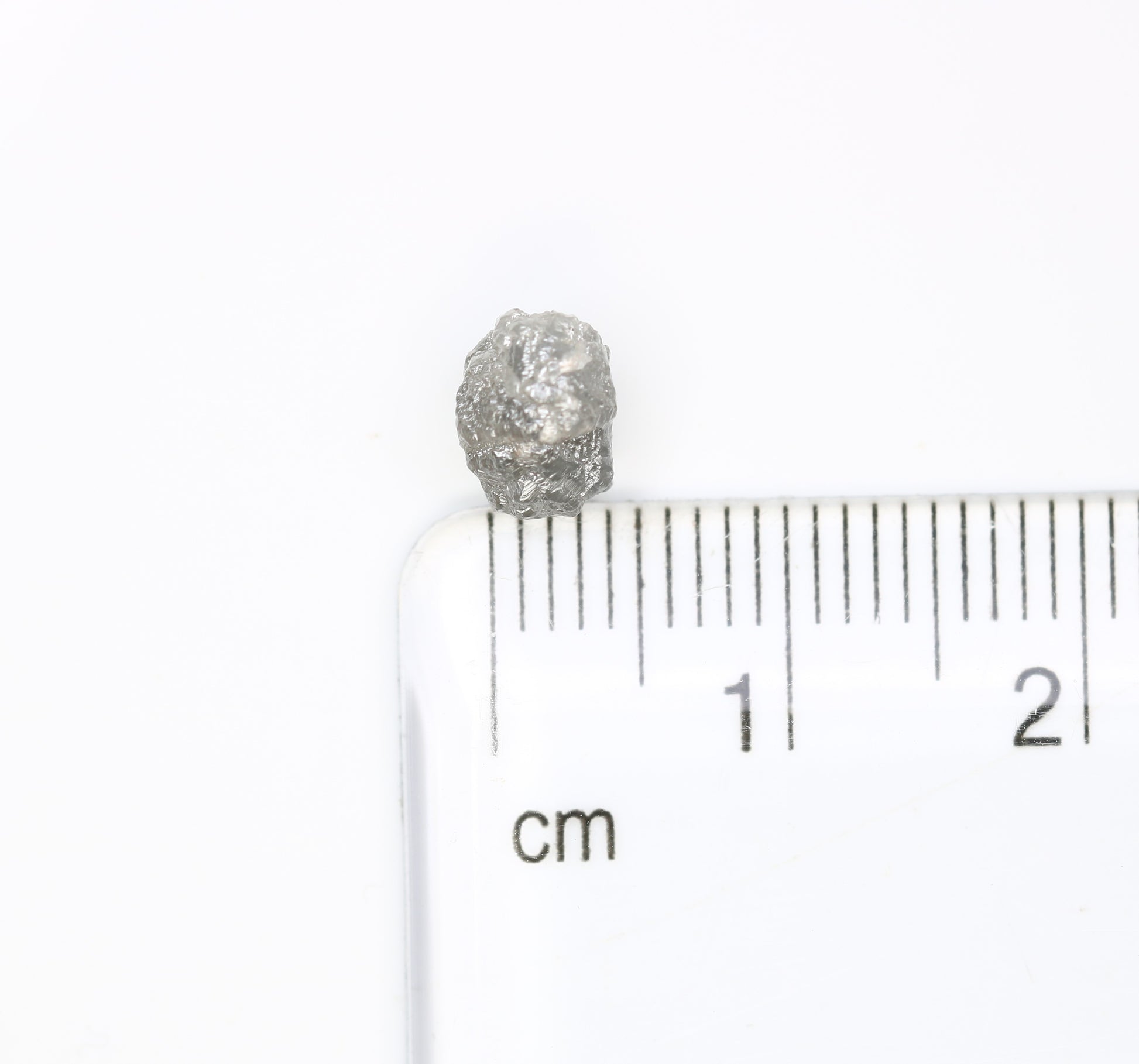 1.76 CT 7.60 MM Uncut Raw Rough Grey Natural Diamond For Engagement Ring - JayKrishna Diamond