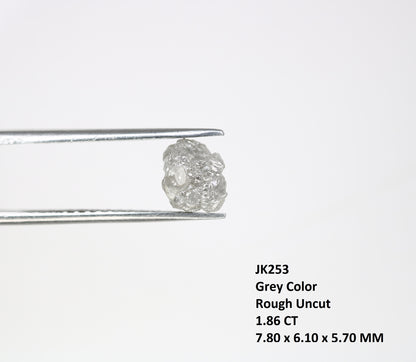 1.86 CT Rough Grey  Uncut Raw Diamond For Engagement Ring - JayKrishna Diamond