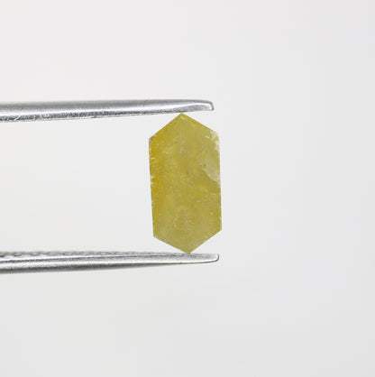 0.90 CT 8.90 MM Unique Yellow Elongated Hexagon Shape Diamond For Engagement Ring - JayKrishna Diamond