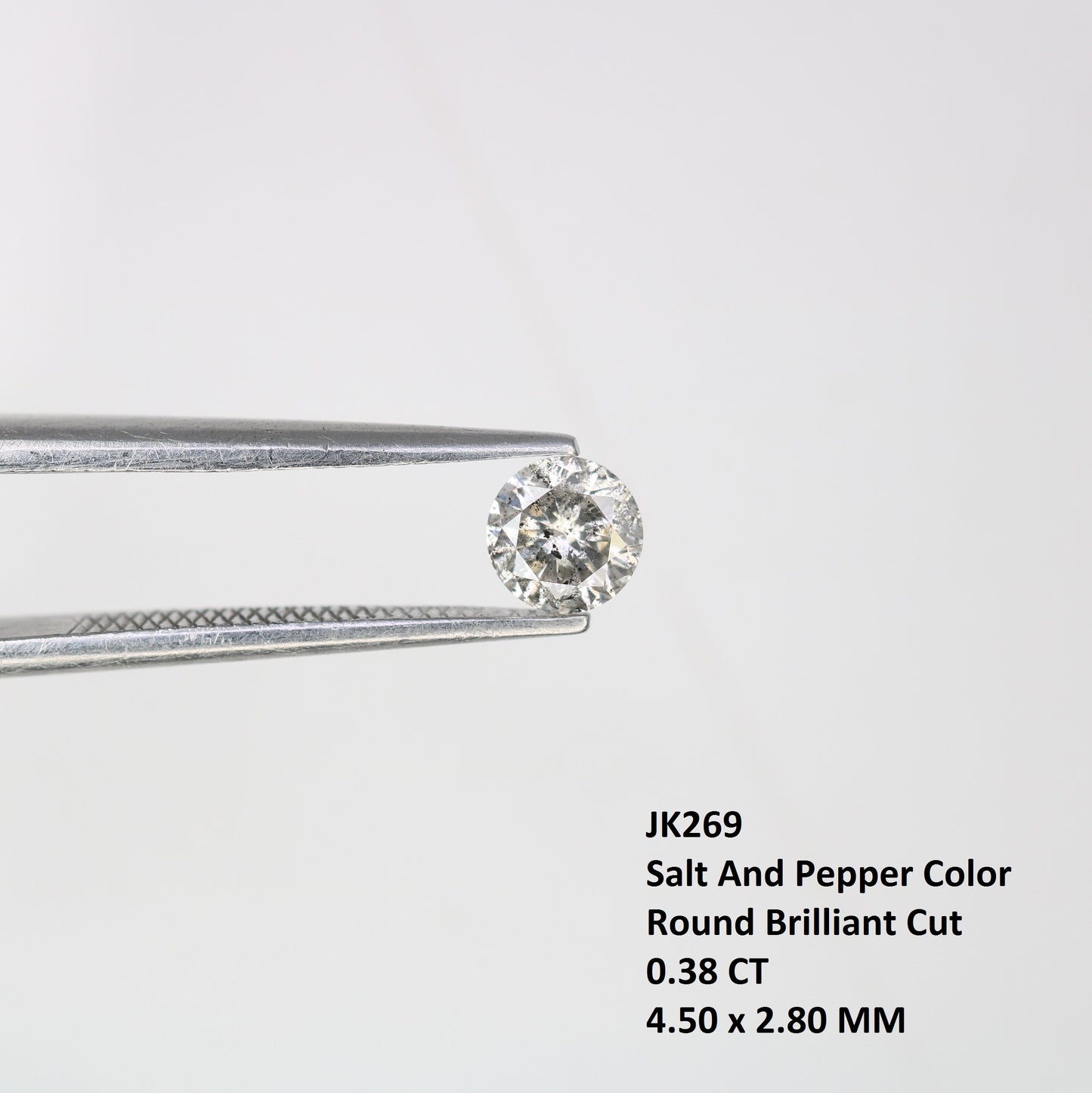 0.38 CT Salt and Pepper Oval Cut Loose Diamond for Custom Engagement Rings, Unique Bridal Jewelry & Ethical Fine Jewelry - JayKrishna Diamond