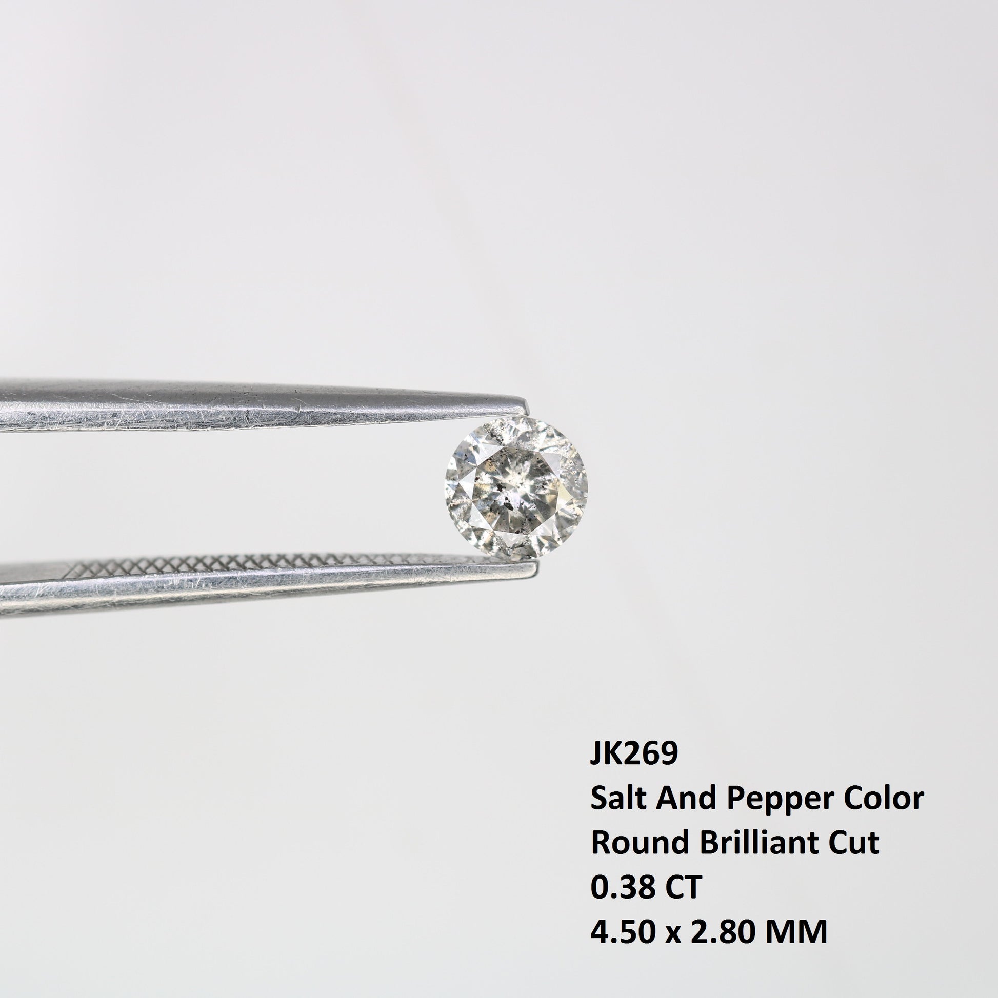 0.38 CT Salt and Pepper Oval Cut Loose Diamond for Custom Engagement Rings, Unique Bridal Jewelry & Ethical Fine Jewelry - JayKrishna Diamond