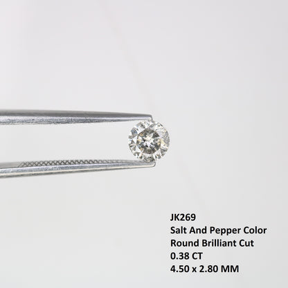 0.38 CT Salt and Pepper Oval Cut Loose Diamond for Custom Engagement Rings, Unique Bridal Jewelry & Ethical Fine Jewelry - JayKrishna Diamond