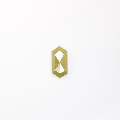 0.90 CT 8.90 MM Unique Yellow Elongated Hexagon Shape Diamond For Engagement Ring - JayKrishna Diamond