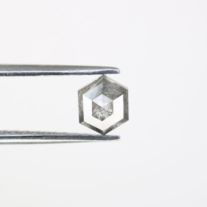 0.90 CT Hexagon Cut 5.90 MM Loose Salt And Pepper Diamond For Engagement Ring - JayKrishna Diamond