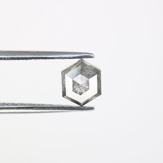 0.90 CT Hexagon Cut 5.90 MM Loose Salt And Pepper Diamond For Engagement Ring - JayKrishna Diamond