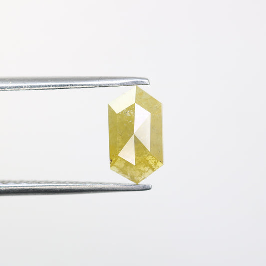 0.78 CT 8.50 MM Yellow Elongated Hexagon Shape Diamond For Wedding Ring - JayKrishna Diamond