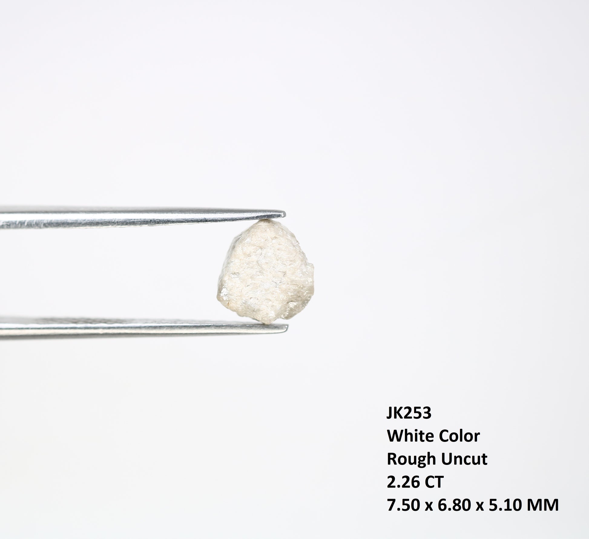 2.26 CT 7.50 x 6.80 MM Rough White Irregular Cut Raw Natural Diamond For Engagement Ring - JayKrishna Diamond