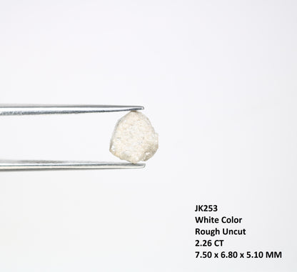 2.26 CT 7.50 x 6.80 MM Rough White Irregular Cut Raw Natural Diamond For Engagement Ring - JayKrishna Diamond