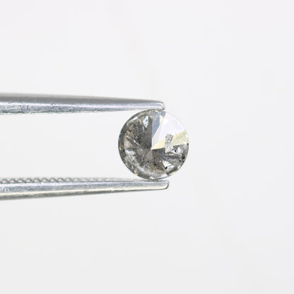0.38 CT Round Brilliant Cut Salt and Pepper Diamond 4.60 x 2.80 MM | Loose Natural Gemstone for Custom Wedding Rings, Unique & Ethical Fine Jewelry - JayKrishna Diamond