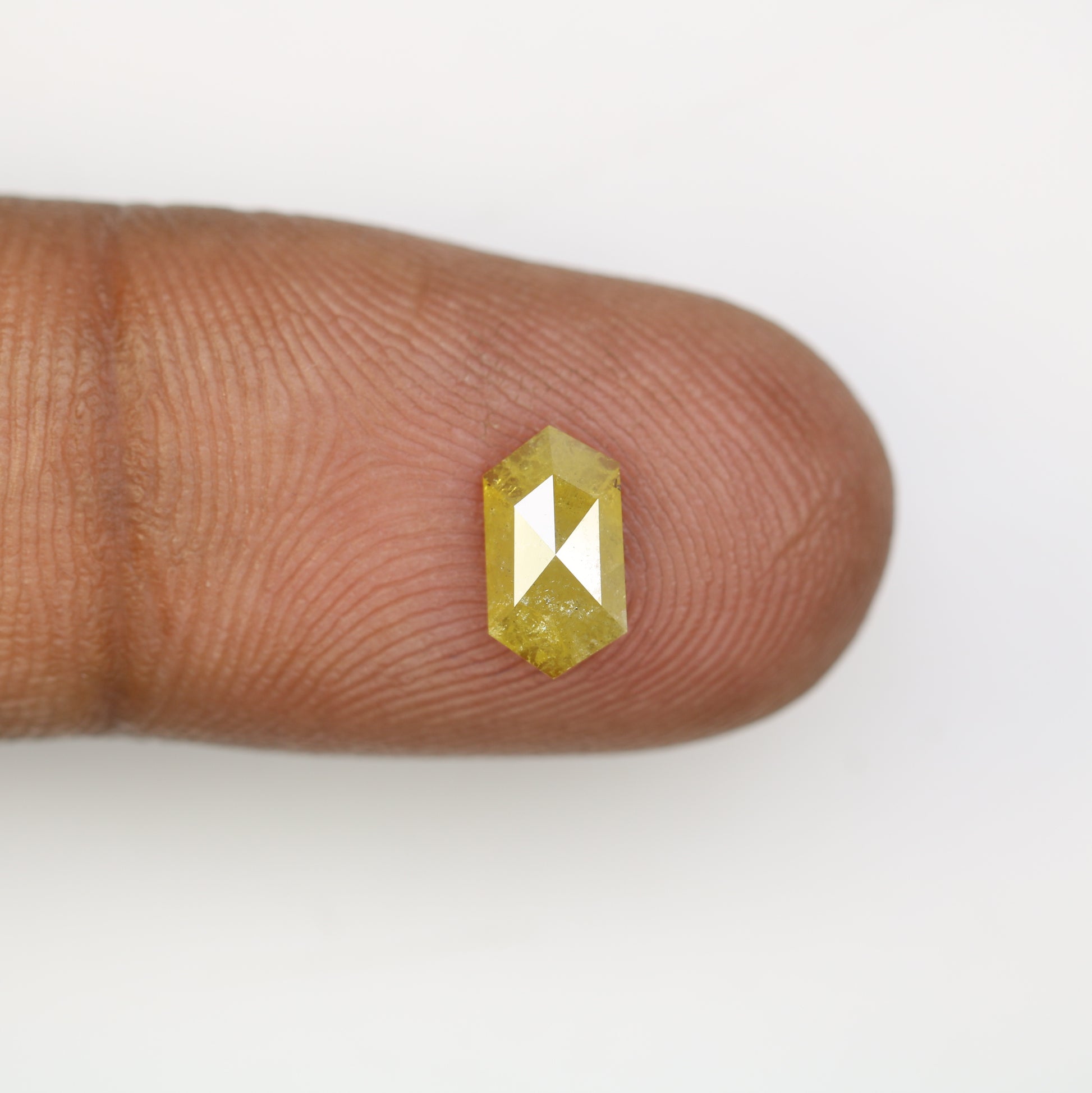 0.78 CT 8.50 MM Yellow Elongated Hexagon Shape Diamond For Wedding Ring - JayKrishna Diamond
