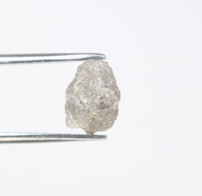 1.88 CT 7.80 MM Uncut Raw Rough Grey Natural Diamond For Engagement Ring - JayKrishna Diamond