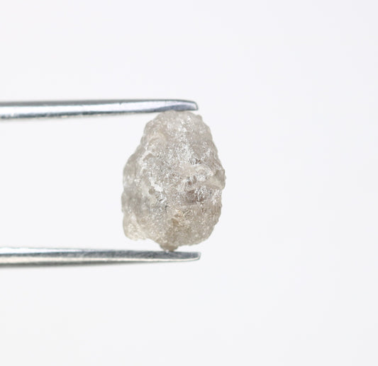 1.88 CT 7.80 MM Uncut Raw Rough Grey Natural Diamond For Engagement Ring - JayKrishna Diamond