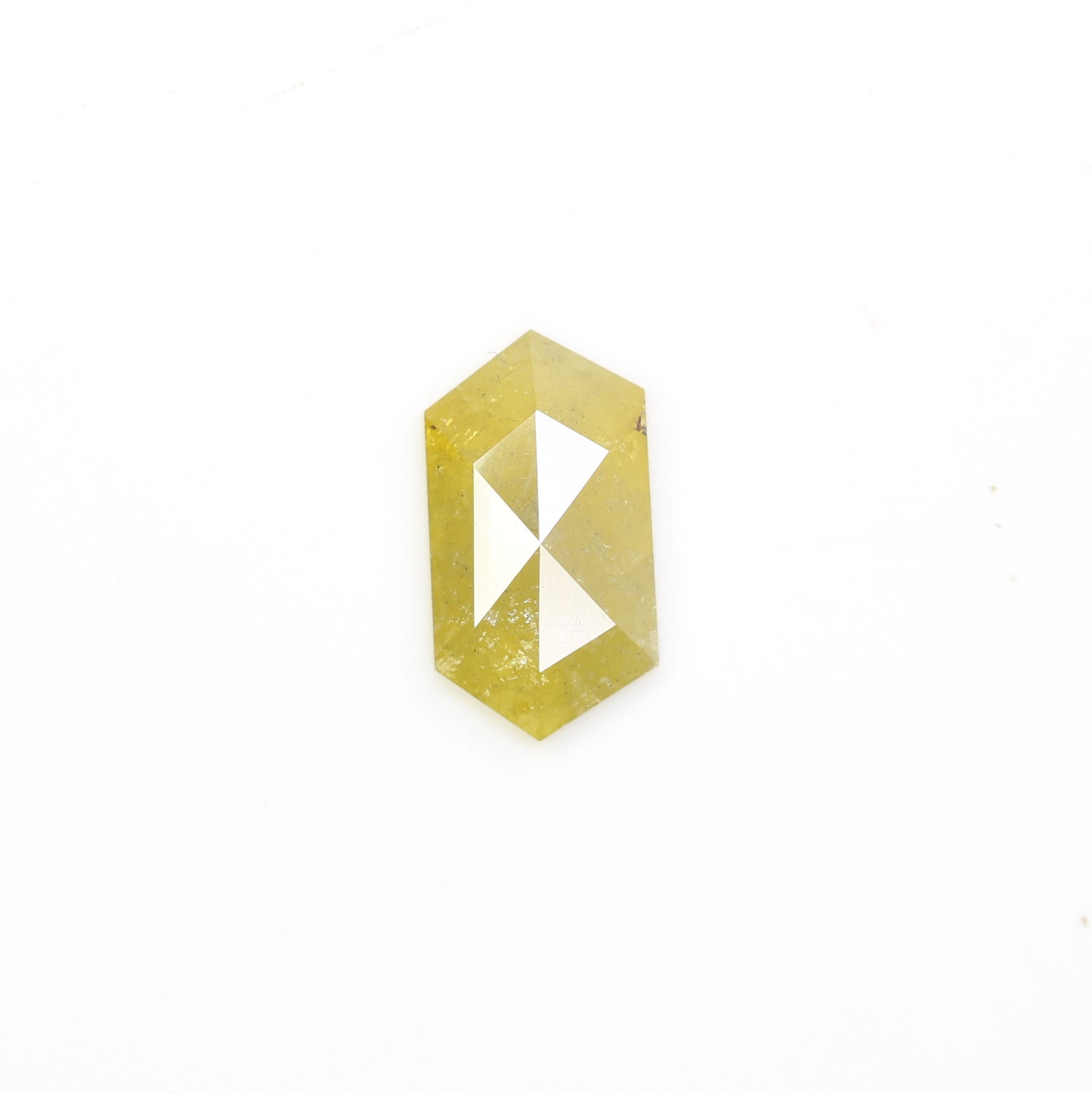 0.78 CT 8.50 MM Yellow Elongated Hexagon Shape Diamond For Wedding Ring - JayKrishna Diamond