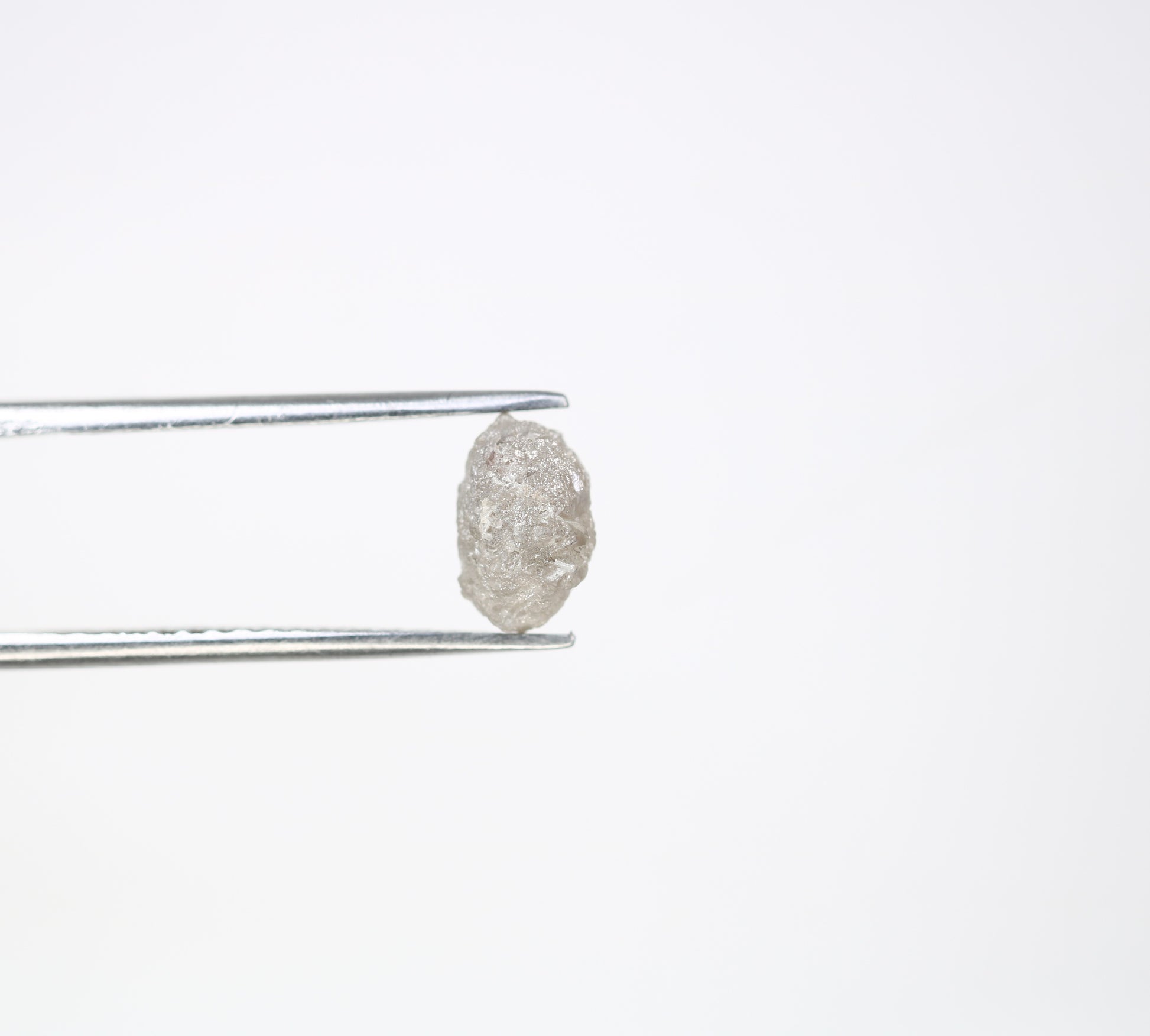 1.88 CT 7.80 MM Uncut Raw Rough Grey Natural Diamond For Engagement Ring - JayKrishna Diamond
