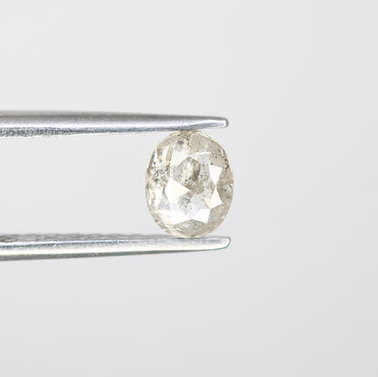 0.68 CT Oval Shaped 5.60 MM Natural Loose Salt And Pepper Diamond For Engagement Ring - JayKrishna Diamond