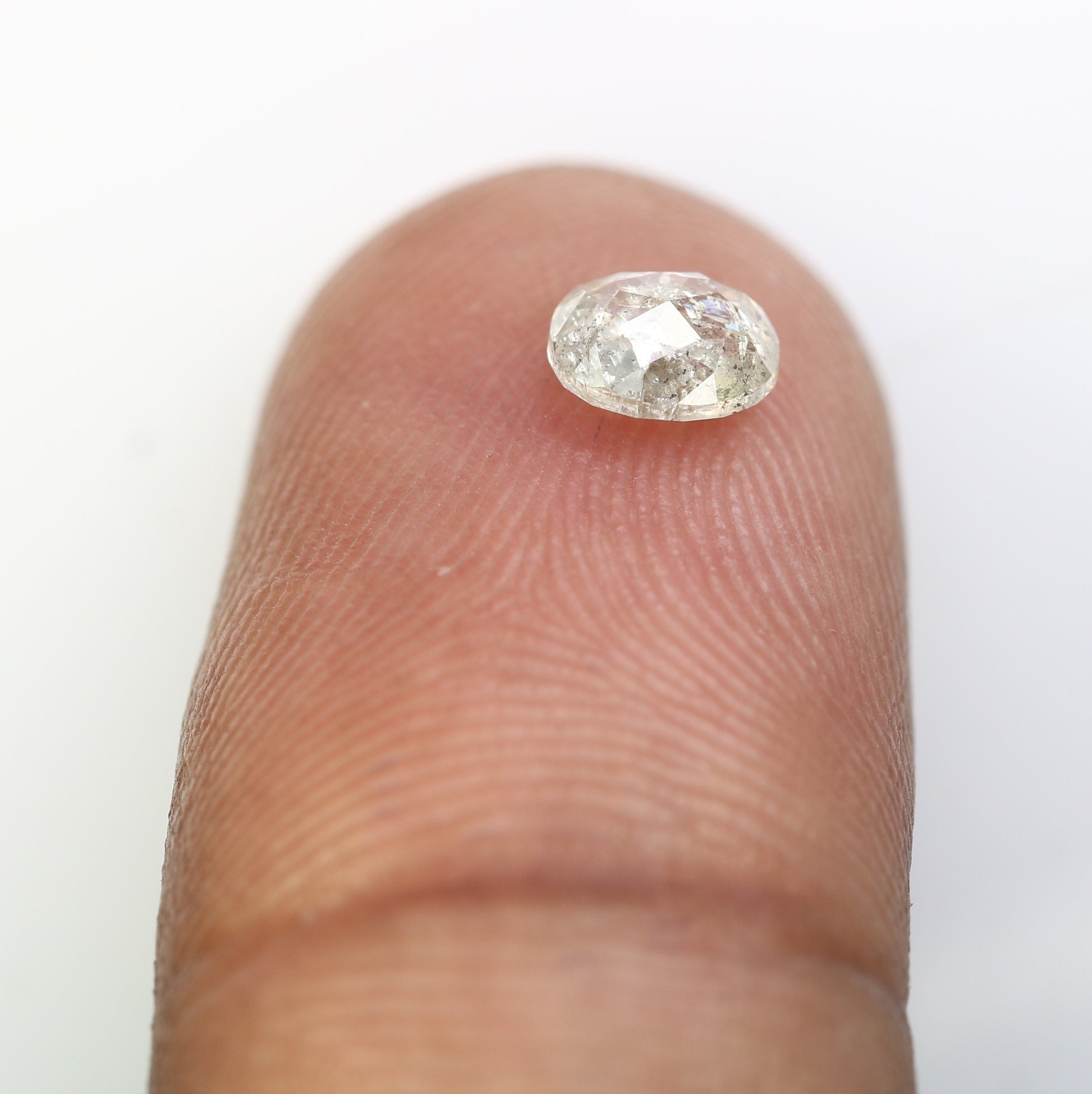 0.68 CT Oval Shaped 5.60 MM Natural Loose Salt And Pepper Diamond For Engagement Ring - JayKrishna Diamond