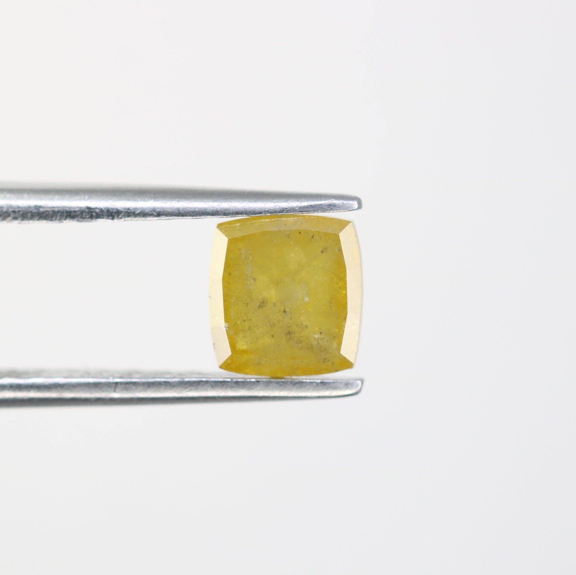 0.81 CT 5.60 MM Yellow Cushion Shape Fancy Diamond For Promise Ring - JayKrishna Diamond