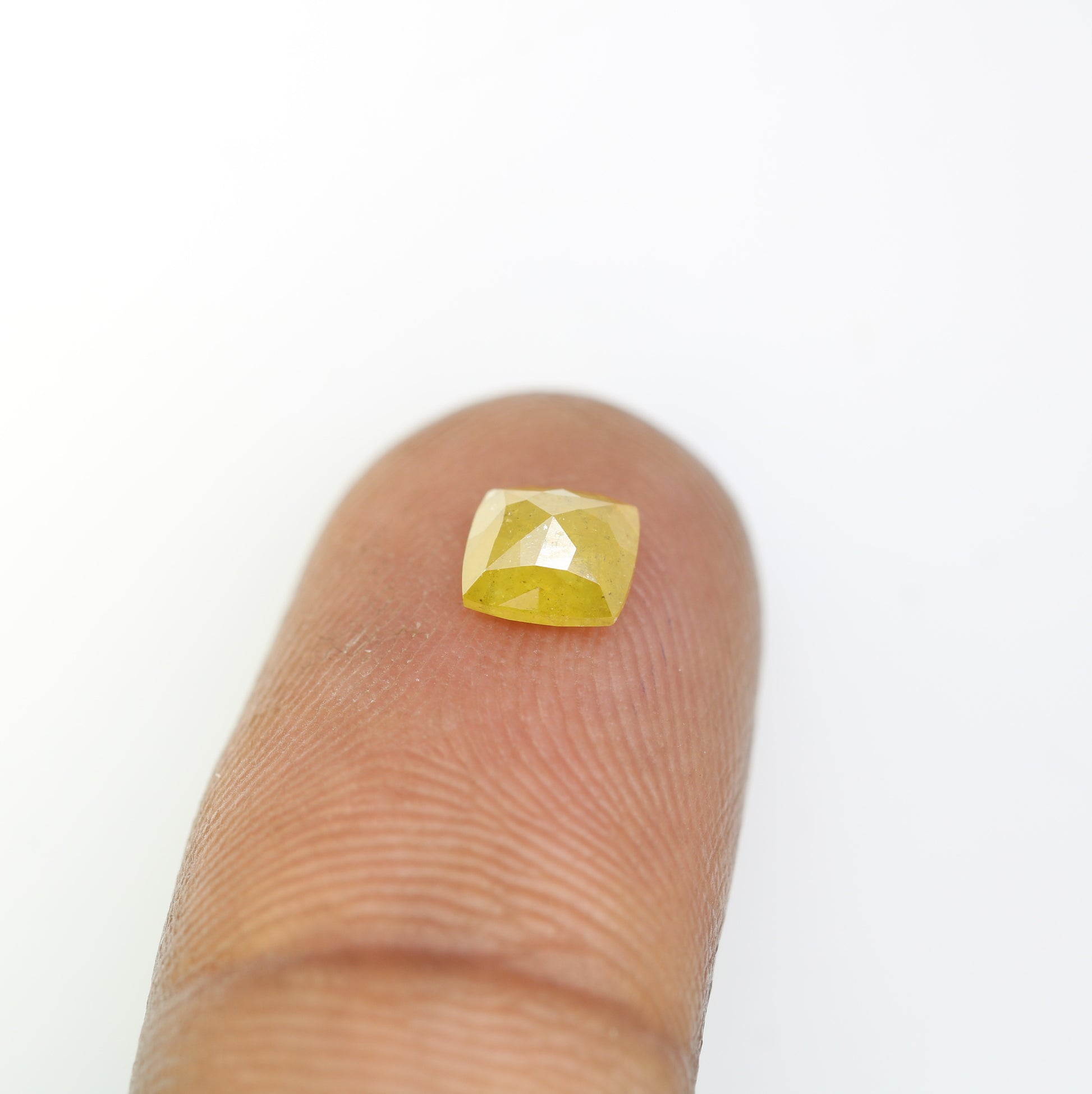 0.81 CT 5.60 MM Yellow Cushion Shape Fancy Diamond For Promise Ring - JayKrishna Diamond