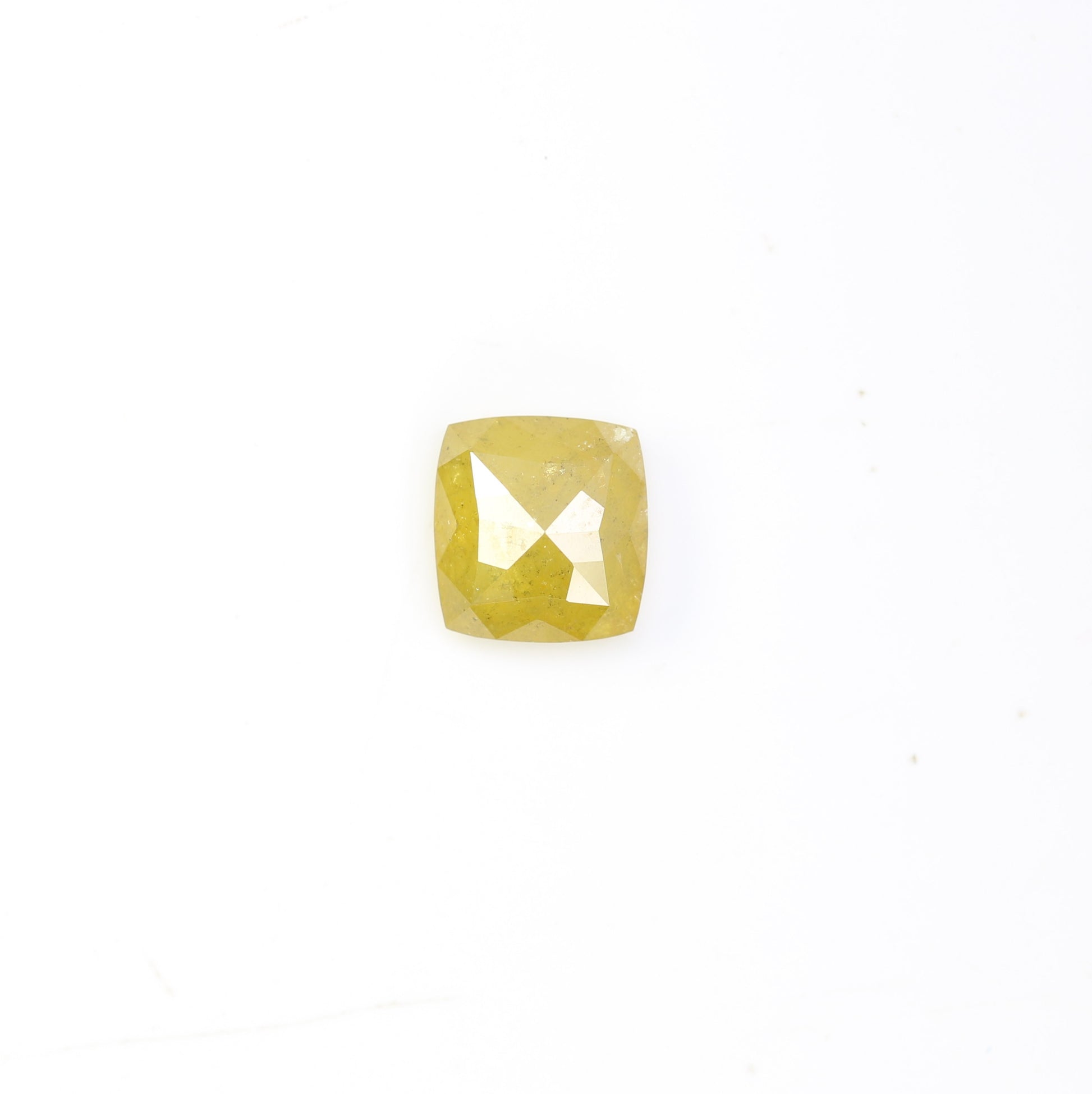 0.81 CT 5.60 MM Yellow Cushion Shape Fancy Diamond For Promise Ring - JayKrishna Diamond