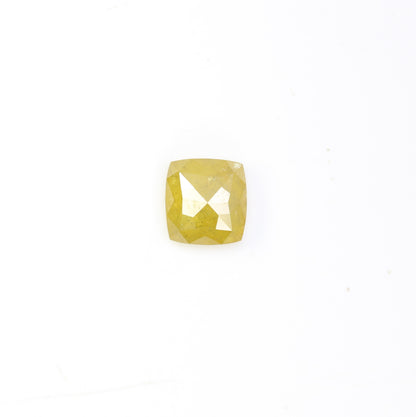 0.81 CT 5.60 MM Yellow Cushion Shape Fancy Diamond For Promise Ring - JayKrishna Diamond