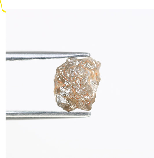 1.35 CT 6.70 MM Raw Rough Natural Uncut Grey Diamond For Engagement Ring - JayKrishna Diamond