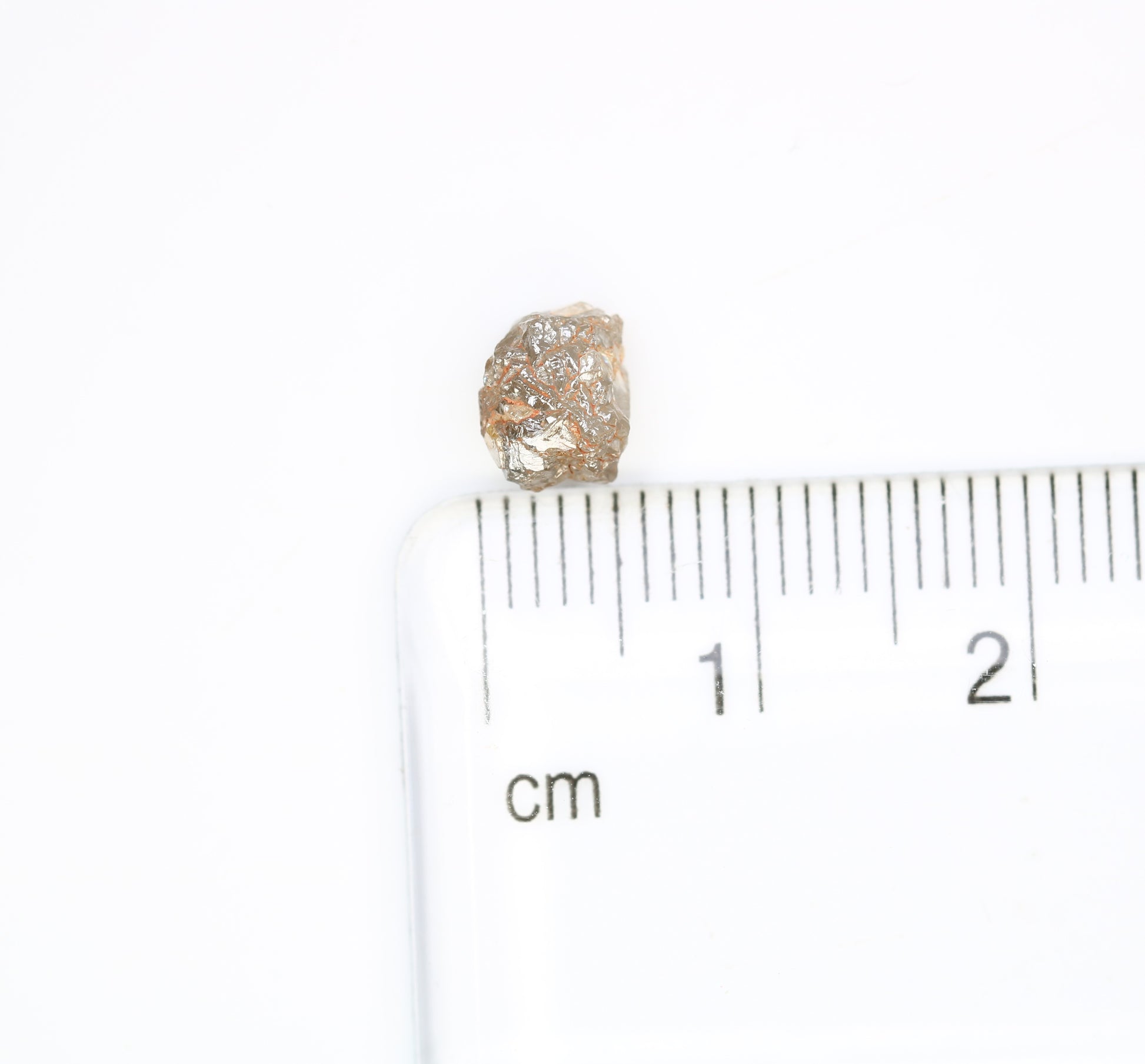 1.35 CT 6.70 MM Raw Rough Natural Uncut Grey Diamond For Engagement Ring - JayKrishna Diamond