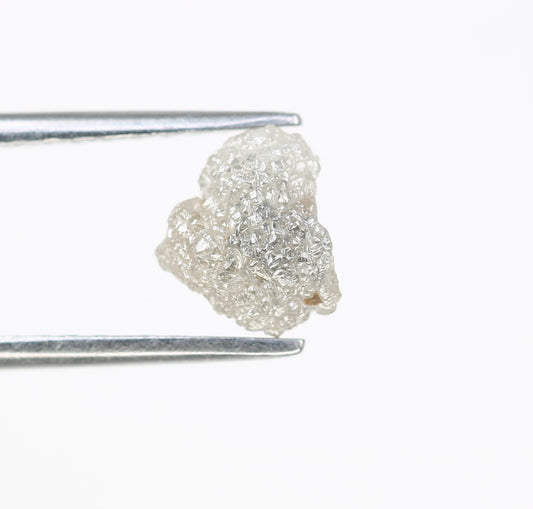 1.33 CT 7.40 MM Rough Grey Natural Uncut Raw  Diamond For Engagement Ring - JayKrishna Diamond