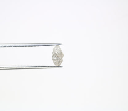 1.33 CT 7.40 MM Rough Grey Natural Uncut Raw  Diamond For Engagement Ring - JayKrishna Diamond