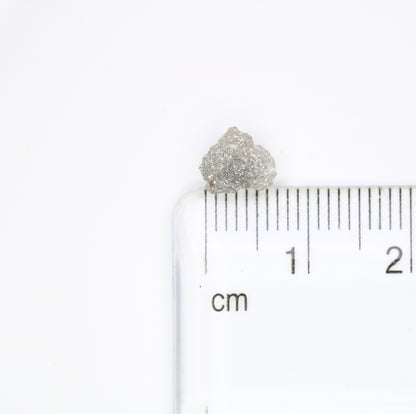 1.33 CT 7.40 MM Rough Grey Natural Uncut Raw  Diamond For Engagement Ring - JayKrishna Diamond