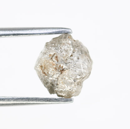1.65 CT 7.00 x 6.50 MM Raw Rough Grey Natural Uncut Diamond For Engagement Ring - JayKrishna Diamond