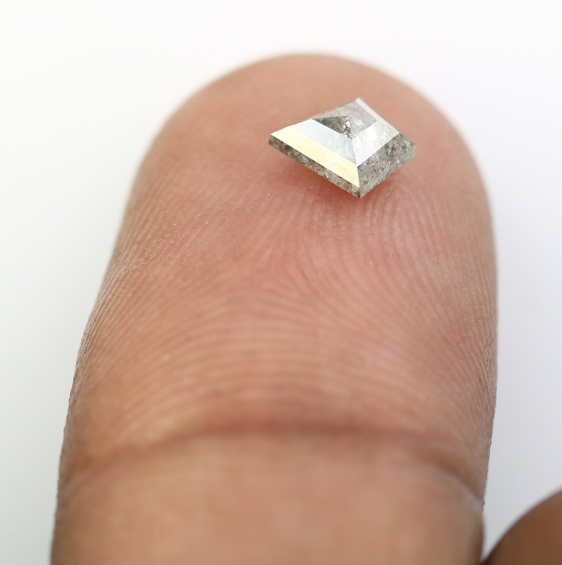 0.55 CT Kite Shape Salt And Pepper 6.30 MM Loose Diamond For Wedding Ring - JayKrishna Diamond