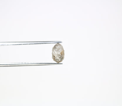 1.65 CT 7.00 x 6.50 MM Raw Rough Grey Natural Uncut Diamond For Engagement Ring - JayKrishna Diamond