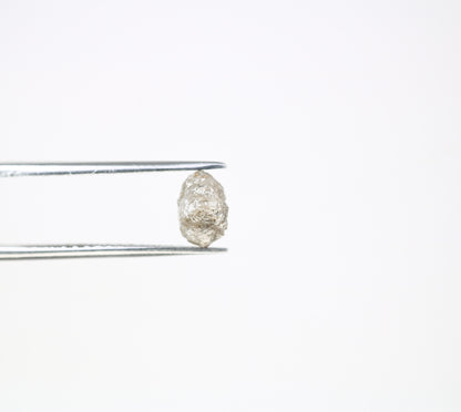 1.65 CT 7.00 x 6.50 MM Raw Rough Grey Natural Uncut Diamond For Engagement Ring - JayKrishna Diamond