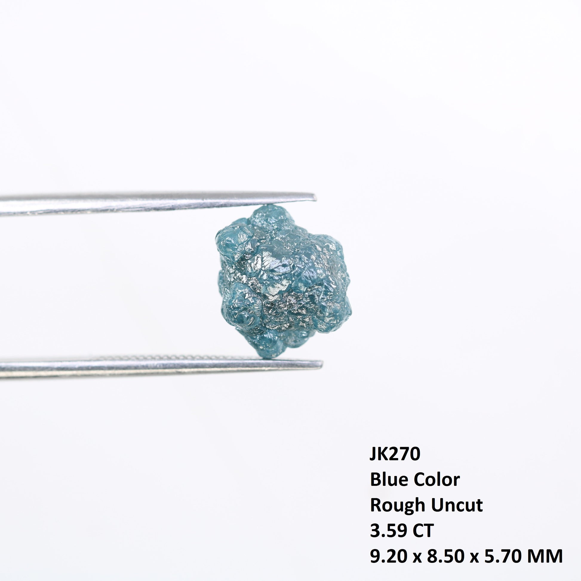 3.59 CT Irregular Cut Blue Rough Raw Natural Diamond For Engagement Ring - JayKrishna Diamond