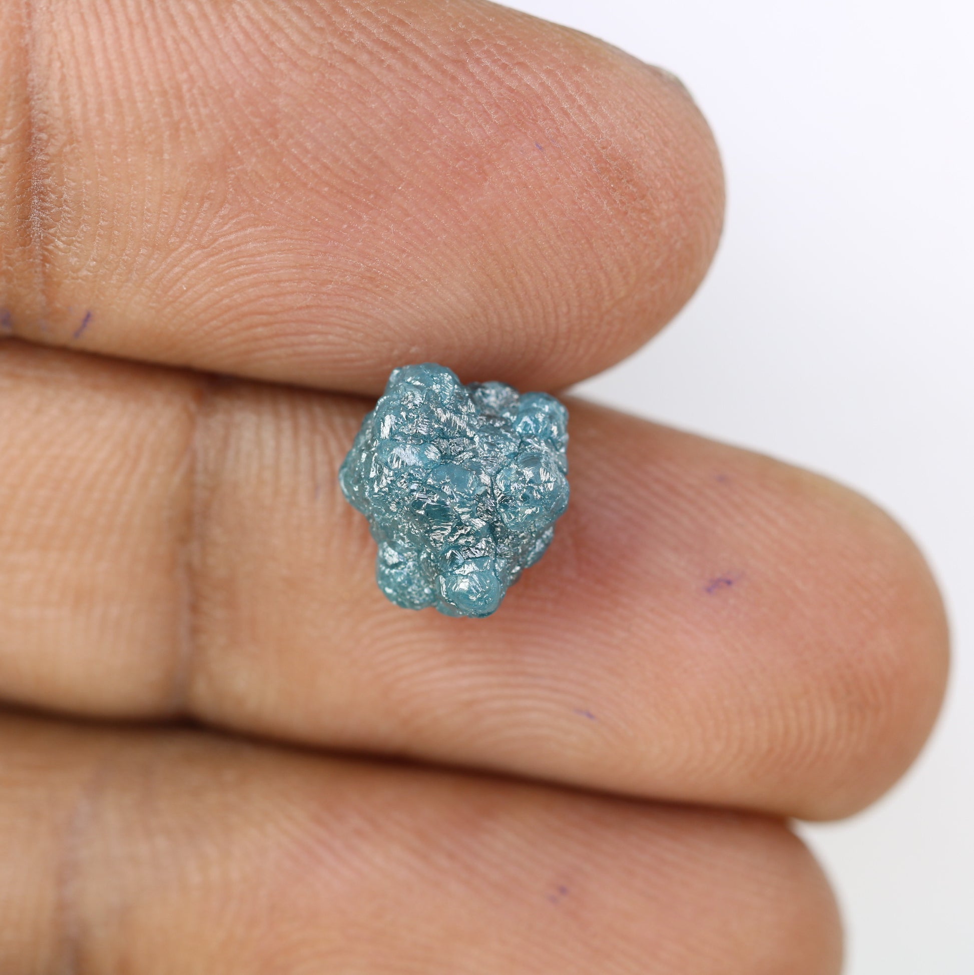 3.59 CT Irregular Cut Blue Rough Raw Natural Diamond For Engagement Ring - JayKrishna Diamond