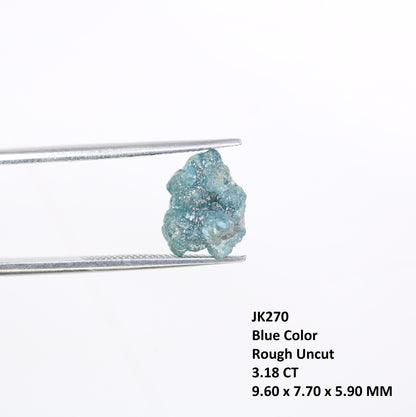 3.18 CT Blue Rough Raw Irregular Cut Diamond For Engagement Ring - JayKrishna Diamond