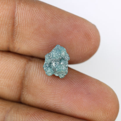 3.18 CT Blue Rough Raw Irregular Cut Diamond For Engagement Ring - JayKrishna Diamond